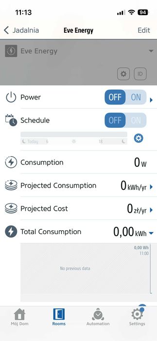 Eve Energy 20EB08301 z Thread MATTER- Apple Homekit