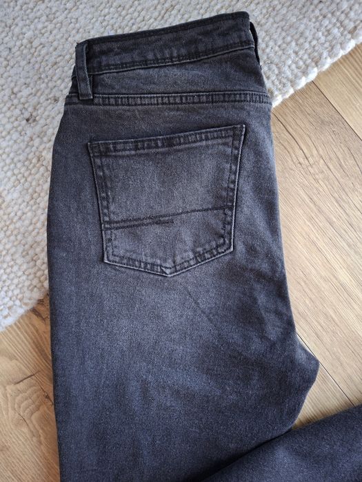 Rozmiar M, Bench grafitowe jeansy flare dzwony, spodnie jeansowe