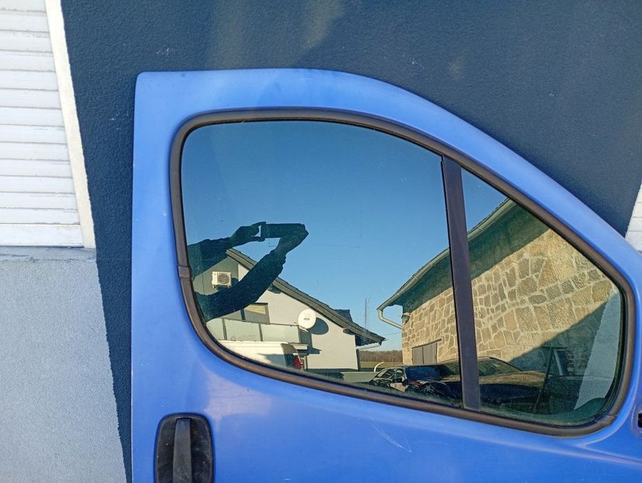 drzwi przednie prawe przód szyba czarne opel vivaro a trafic ii primas