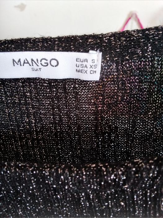 Camisola curta brilho MANGO tamanho S