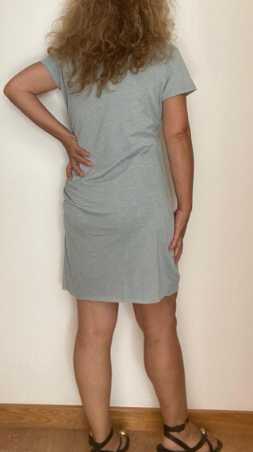 Minivestido gola redonda manga curta stretch M