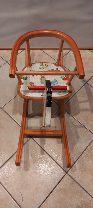 Konik na biegunach bujaczek drewniany bezpieczny