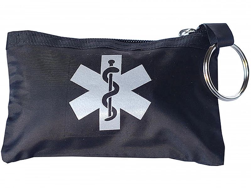 Apteczka / brelok CPR Ratownictwo Medyczne - czarny odblask