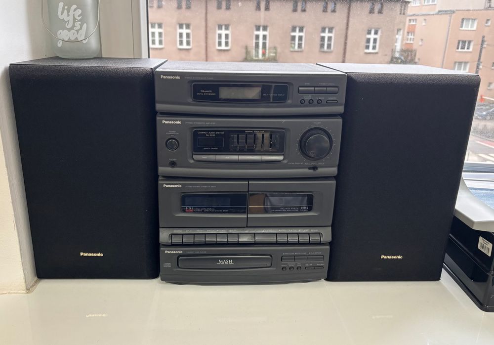 Wieża stereo Panasonic SA-DH30 + kolumny | CD | Kasety | Radio | Retro