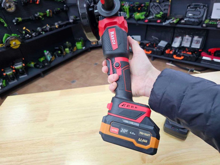 Мощная Болгарка Razor 125 круг с Акб 4.0 Ultra Прокрафт + Зарядка