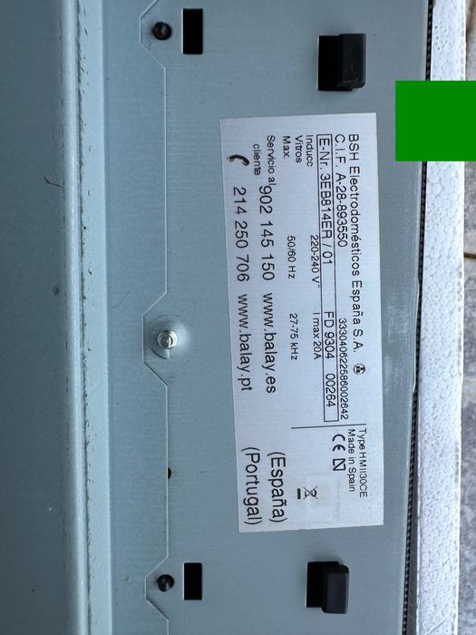 Placa de Indução Balay 3EB814ER – 3 Zonas | A Funcionar