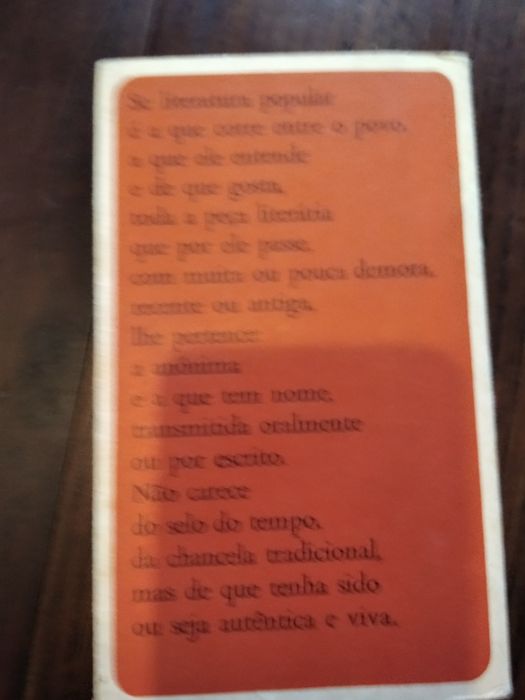 Livro literatura popular portuguesa