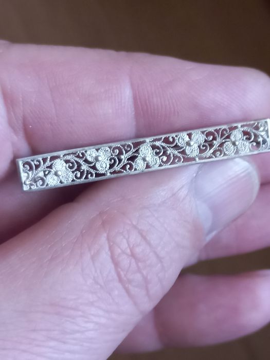 Stara srebrna broszka- filigran