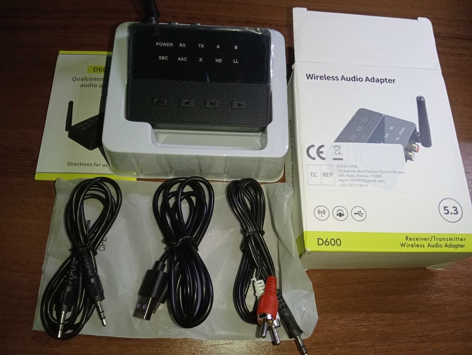 D600 Bluetooth 5.3 AptX/HD/LL приймач-передавач
 Qualcomm QCC3040