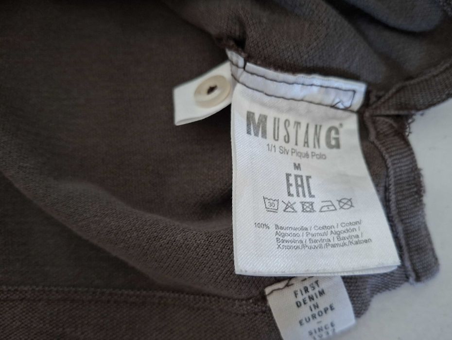 Polo Mustang 1932, tamanho M, castanho denim