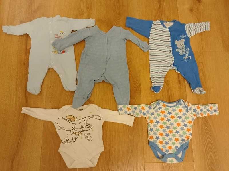 Wyprawka 3x pajace i 2x body na długi rękaw