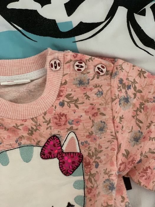 Флісовий костюм з котиком  на малюка (74см)