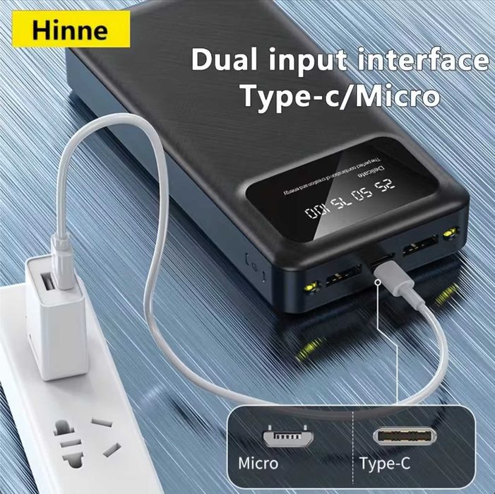 Оригінальний Портативний Повербанк Hinne 20000 з високою ємністю