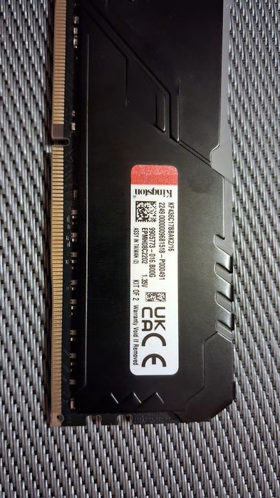 RAM Kingston Fury 16GB (2x8GB) 3600MHz RGB DDR4