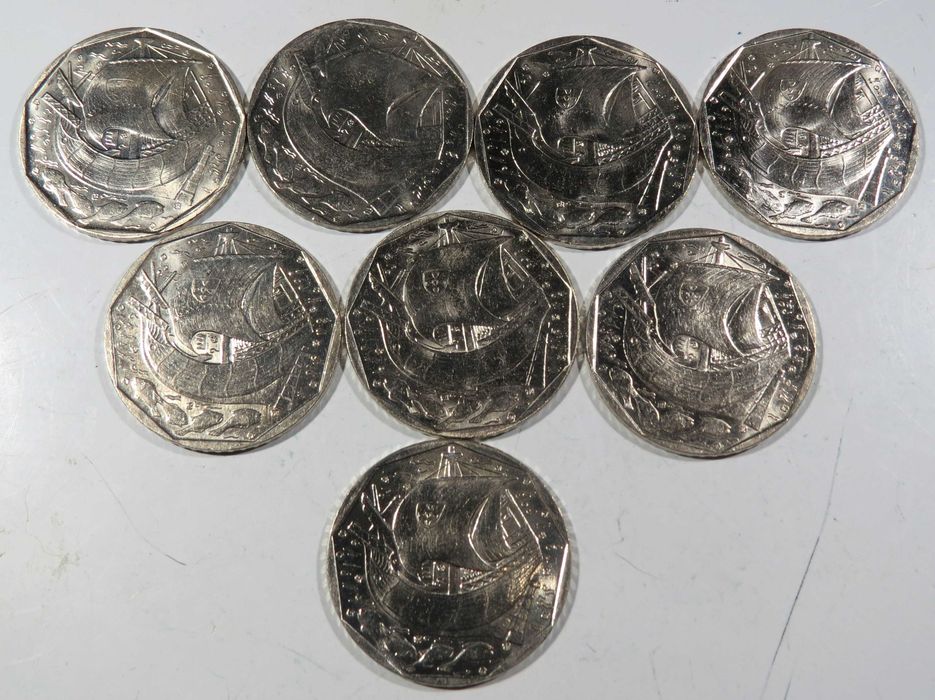 Moedas Republica Portuguesa. - Série qcompleta 50$00 L. Niquel ( falta 2001 ) . 8 Moedas - SÓ 5€
