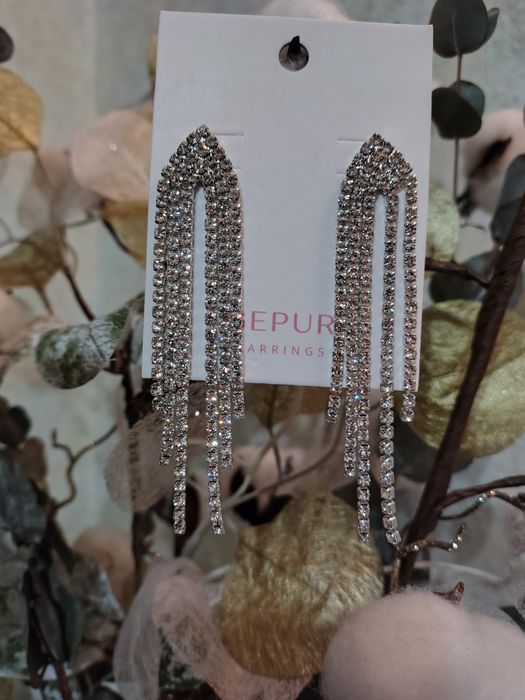 Вечірні сережки зі стразами Gepur