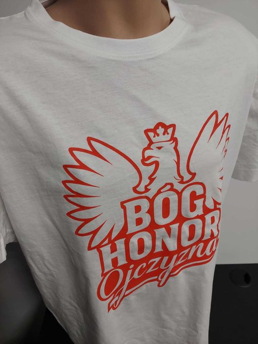 Koszulka patriotyczna t-shirt orzeł polska godło Bóg Honor Ojczyzna XL