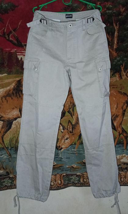 штани карго на утяжках світло-пісочний колір, штани schott