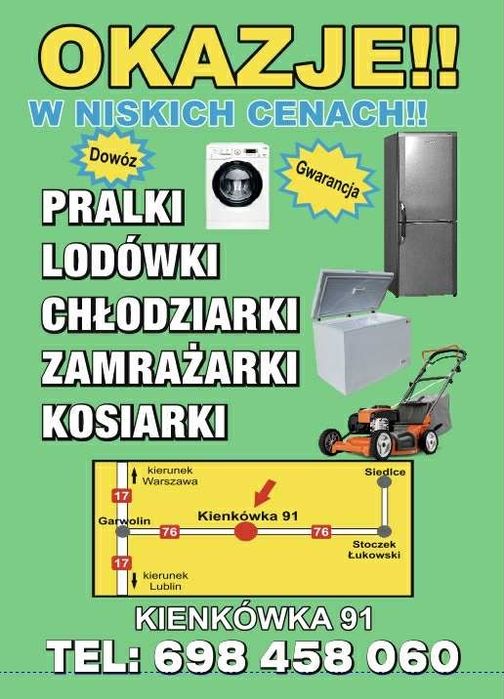 Lodówka 180 cm Szwedzka A+ z gwarancją