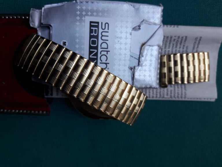 Swatch Irony, golden mesh, with case. New Price Reduction64585756861313124