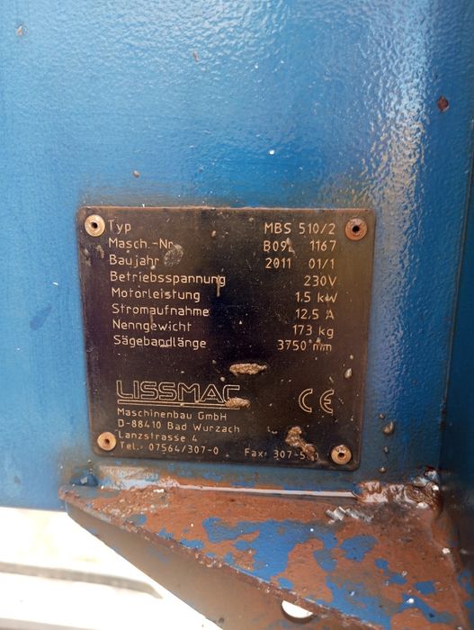pila tasmowa do pustakow cegieł ytonga suporexu  gazobetonu  Lissmac  230V Zagro