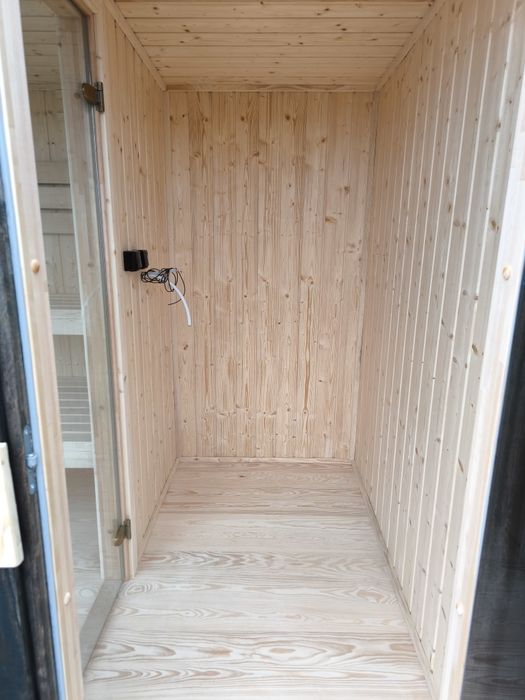 Sauna z przedsionkiem i oanoramą