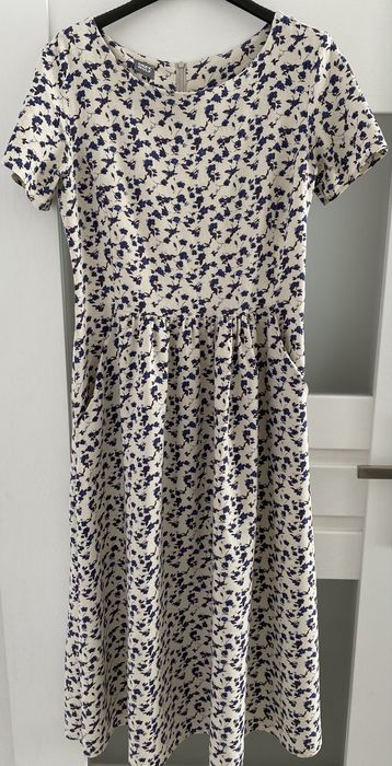 Sukienka lniano-wiskozowa Grey Wolf r.36/S