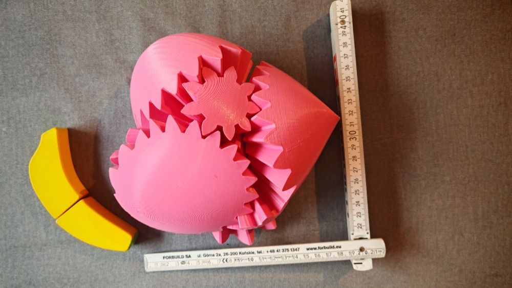 Duże serce walentynkowe układanka, wydruk 3d