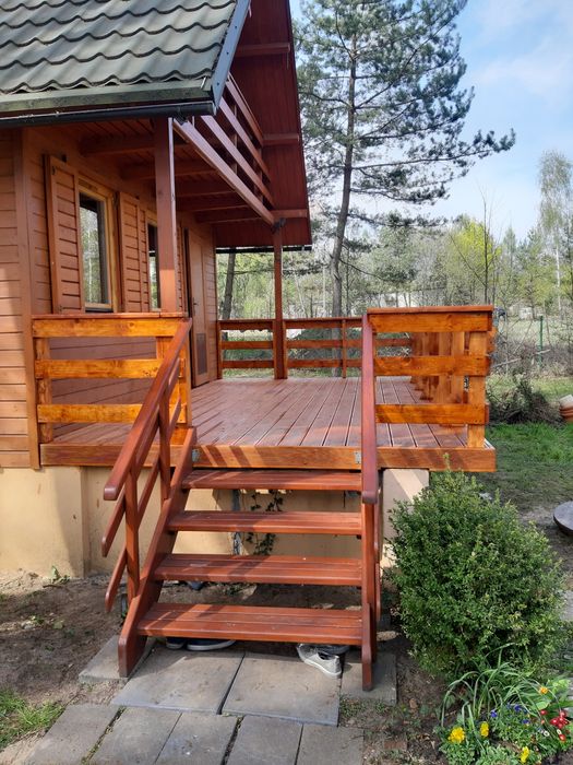 Budowa montaż tarasów z drewna modrzew kompozytu Taras na gotowo