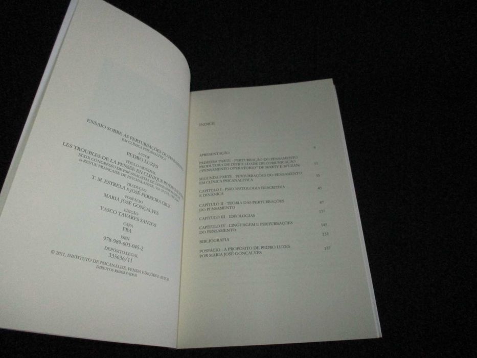 Livro Ensaio sobre as Perturbações do Pensamento Clínica Psicanalítica