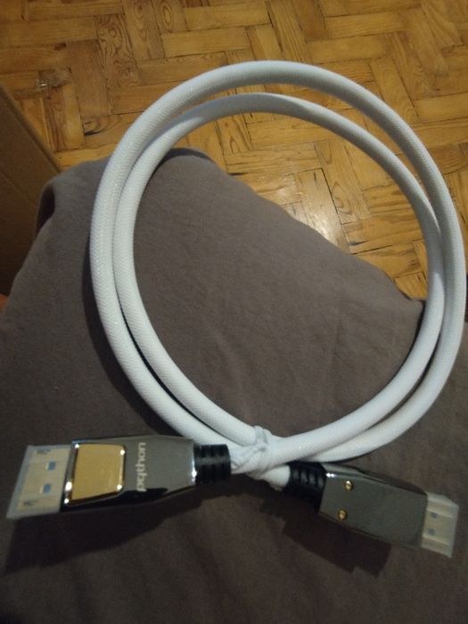 Cabo DisplayPort 2.0 Python Branco 1 metro (Novo)