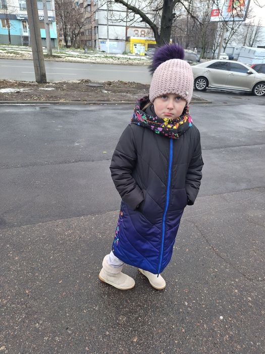 Зимний пуховик пальто на девочку