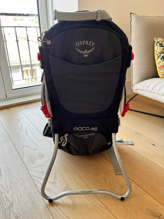 Mochila Porta-Bebé Osprey Poco AG + Capa de Chuva | Excelente Estado