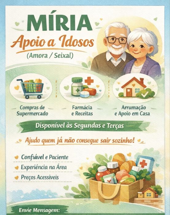 Compras e apoio a idosos – Amora / Seixal