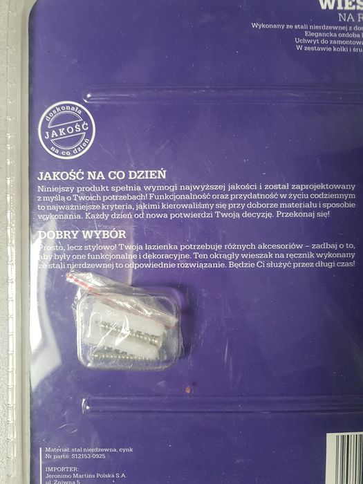 Wieszak stal nierdzewna