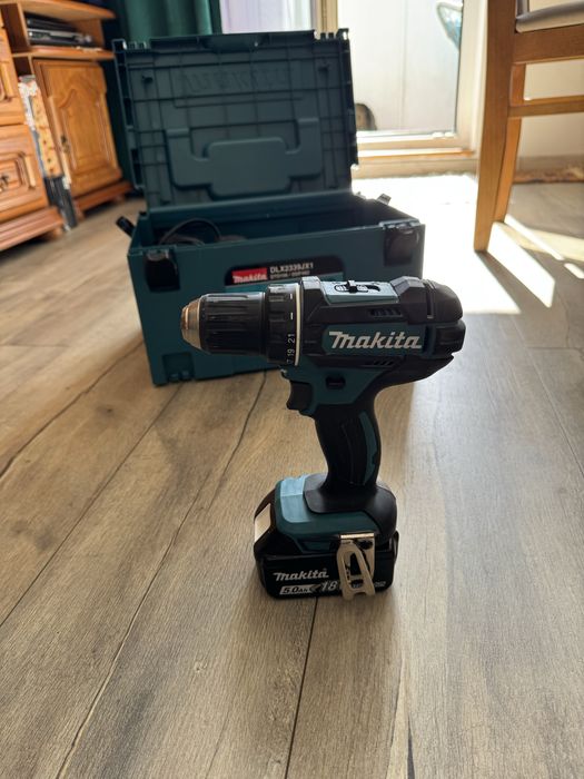Makita DLX2339JX1 DDF482+DTD156 3x5.0Ah Makpac – jak nowy