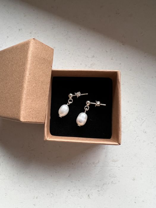 Kolczyki perła hodowlana srebro