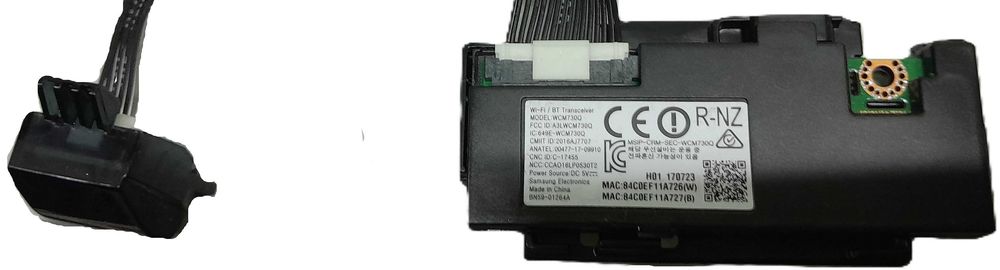 Televisão Samsung UE58MU612K vendo as peças