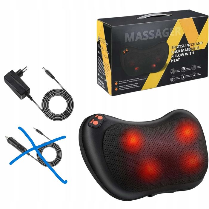 Masażer rozgrzewający do ciała poduszka masująca z kablem