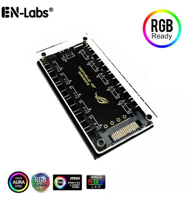 Rozdzielacz HUB do podświetlenia RGB - 10 wyjść