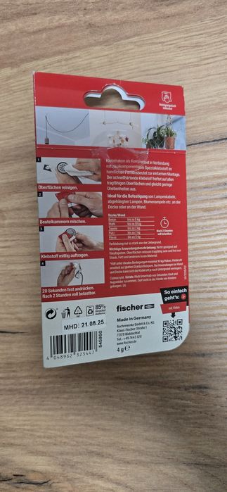 3 Ganchos adesivo fischer