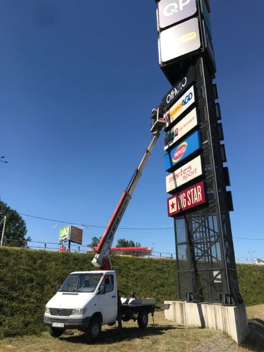 Zwyżka, Podnośnik koszowy wynajem. Malowanie i mycie elewacji, Do 35m!