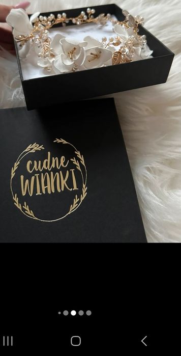 Wianek Noelia z kwiatami Cudne Wianki