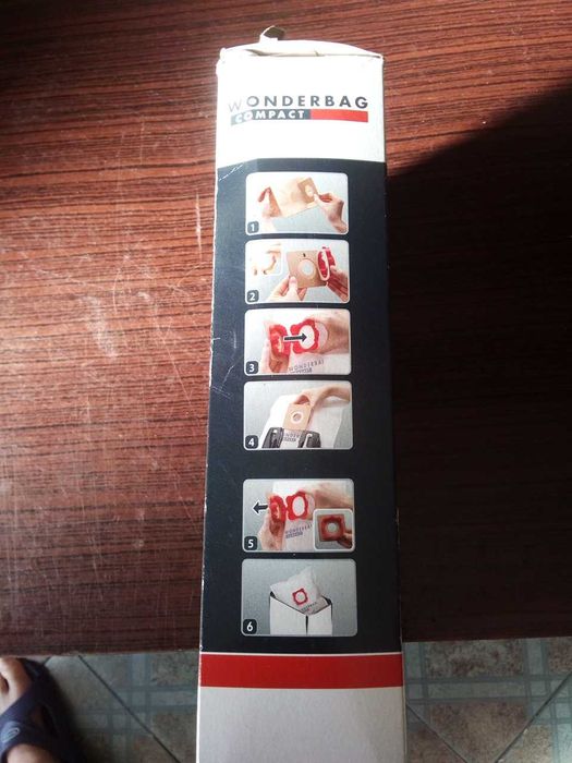 Conjunto de 5 Sacos de aspirador universais  antibacterianos, NOVOS!