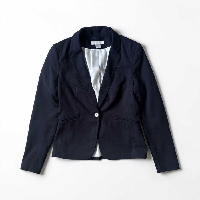 H&M marynarka damska czarna 36 taliowana elegancka blazer