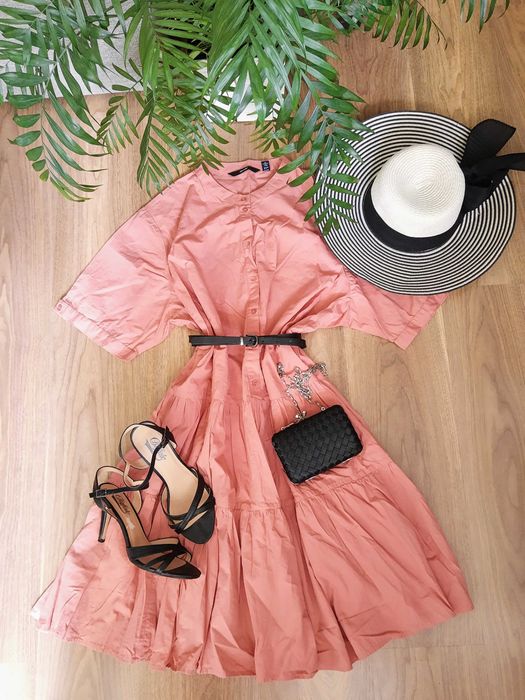 Sukienka plus size 100% bawełna organiczna rozmiar 48-50 midi