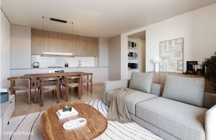 T2 novo com garagem, varanda e segurança avançada — Rio Tinto, Porto