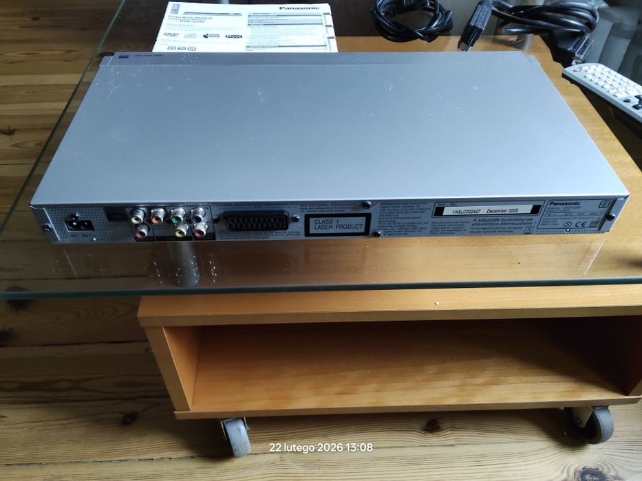 Odtwarzacz DVD Panasonic DVD-S295 | Komplet | Pilot | SCART