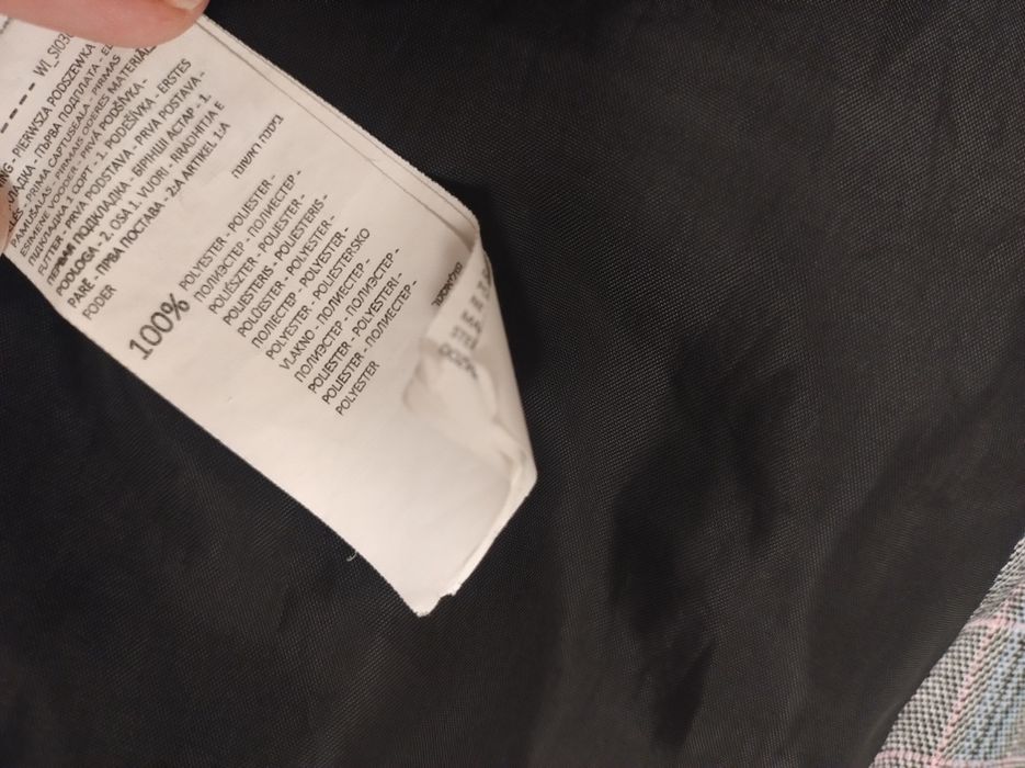 Marynarka w kratę elegancka oldmoney matura egzamin długa szara