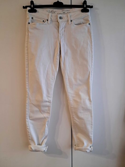 Nowość 2025:) białe jeansy SKINNY LEVI'S roz 25/32